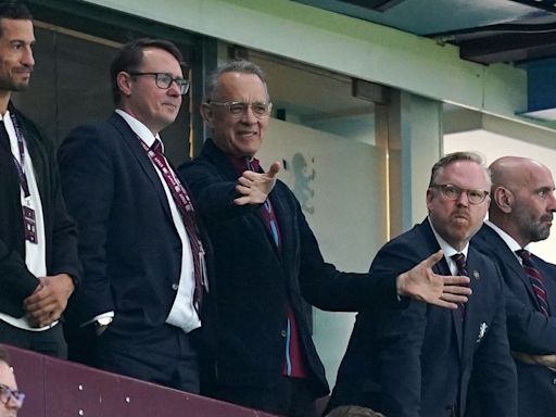 Watch: Tom Hanks' message to Villa fans before he watches thrilling draw with Liverpool
