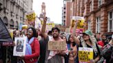 Tram lines blocked as protests continue over Manchester airport police incident