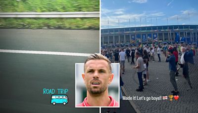 Henderson hires van and goes on 8-hour road trip to watch England in Euros final