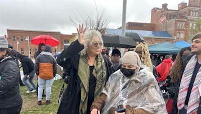 A day after Denver student protesters were arrested, activist Angela Davis tells them they are leading a “breakthrough”