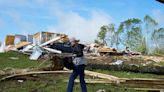 Volunteers collecting donations for tornado survivors