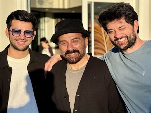 PICS: Sunny Deol is all smiles as he enjoys summers in England with sons Karan and Rajveer; fans go 'Wow'