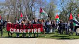 PHOTOS: Organization in support of Palestine holds press conference at People’s Park in MSU