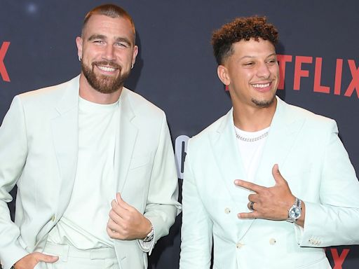 Patrick Mahomes Can't Keep Up With Travis and Jason Kelce's Partying