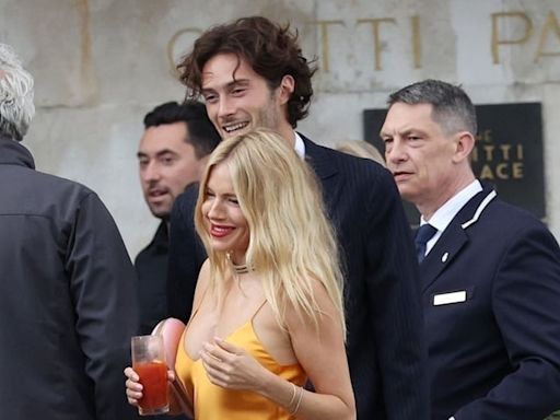 Sienna Miller & Partner Oli Green Attend a Friend’s Wedding in Italy!