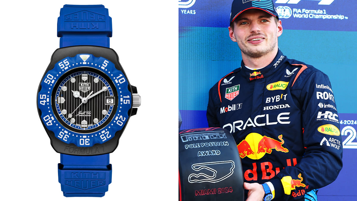 Max Verstappen Rocked the New TAG Heuer x Kith F1 Watch at the Miami GP