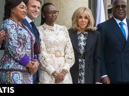 Brigitte Macron, su encuentro con la primera dama del Congo y los tres estilos para llevar el estampado de flores esta primavera