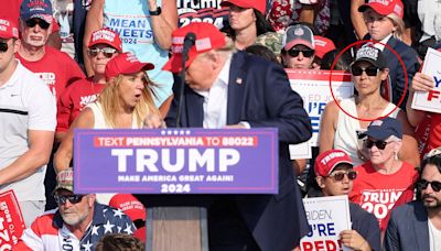 Woman sitting behind Trump at rally sparks wild conspiracy theory