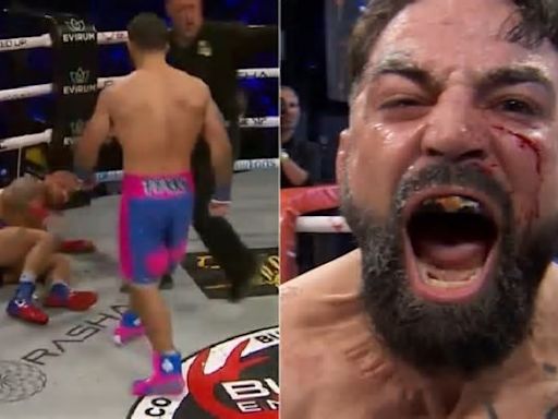 Social media reacts to Mike Perry's 60-second finish of Thiago Alves at BKFC: KnuckleMania 4