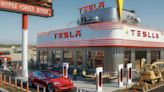 Tesla Nears Completion of Second Screen Installation at Unique Diner and Supercharger Site - EconoTimes