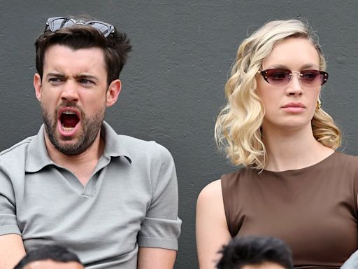 Jack Whitehall stifles a yawn while watching the tennis at Wimbledon