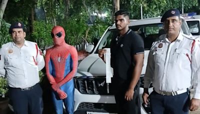 Video: 'Spiderman' Arrested After Riding On Car Bonnet In Delhi; Stunt Video Goes Viral