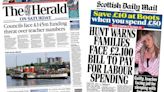 Scotland's papers: Rent cap and teacher funding warnings