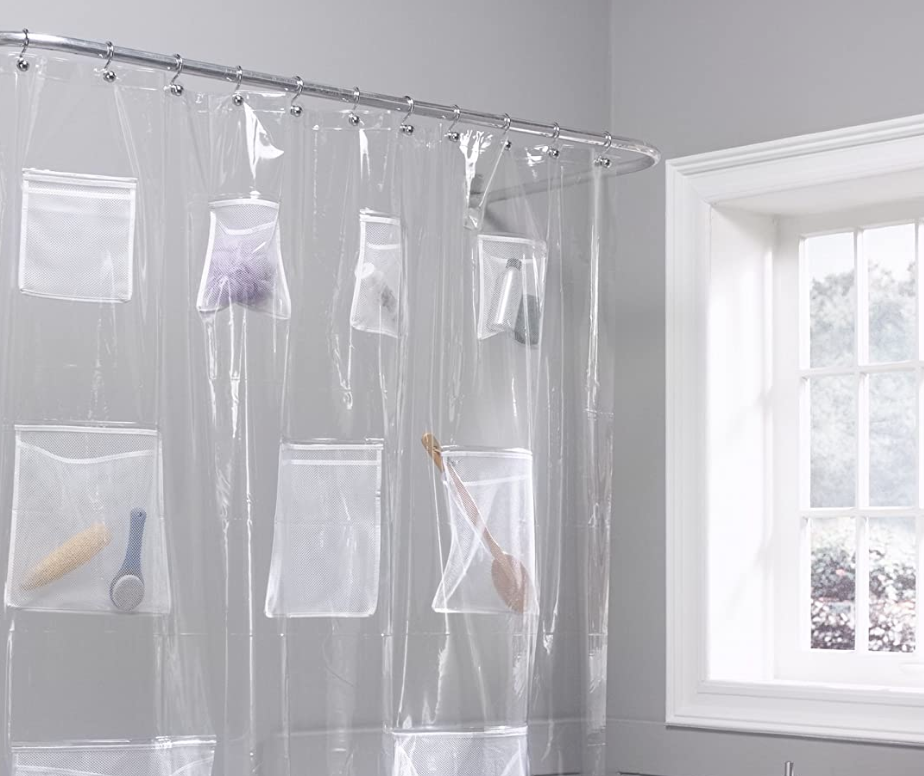 'Doubled my storage space': This genius shower liner with pockets is on sale for a mere $20