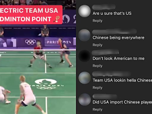 Racist comments hit Instagram video of US badminton players at Paris Olympics