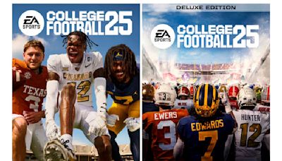 EA Sports College Football 25 comes out on July 19. Edwards, Ewers, Hunter are on standard cover