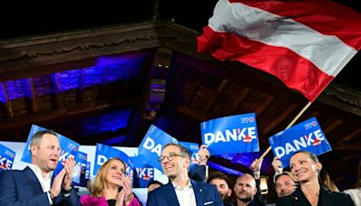 Austria far-right supporters toast historic victory