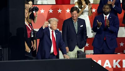 Trump excites GOP convention with first post-shooting appearance