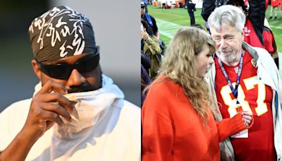 Travis Kelce’s dad has cutting reaction to lyric about son and Taylor Swift on new Kanye West song