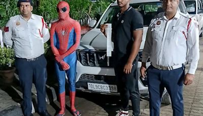 Spider-Man in ‘Hawai chappal’ walks into Delhi Police net again