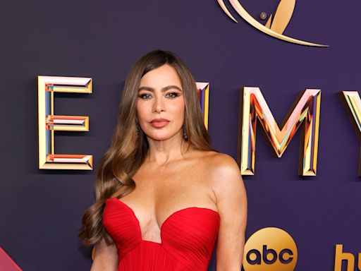 Sofia Vergara sets pulses racing in daring plunging red dress at Emmys