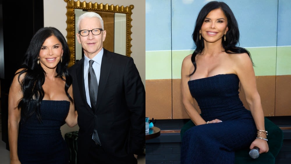 Lauren Sánchez Goes Strapless in Tweed Midi Dress for Children’s Book Launch Event With Anderson Cooper