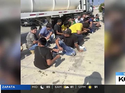 Abandoned tanker found with 20+ undocumented immigrants