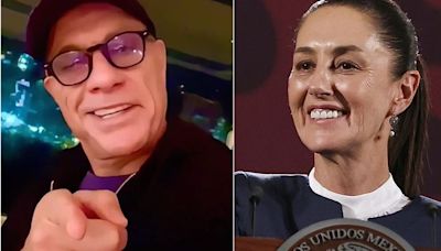 Jean-Claude Van Damme felicita a Claudia Sheinbaum tras convertirse en virtual presidenta de México