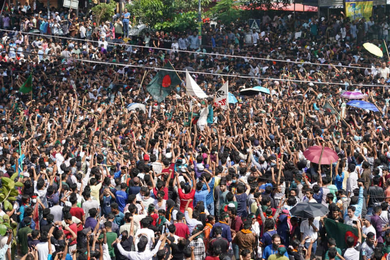 Bangladesh's prime minister resigns and flees after weeks of protests