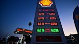 Gas prices of over $6.00 per gallon are displayed at a Shell petrol station on Oct. 2, 2023, in Alhambra, California.