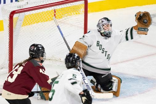 Thanks to Frankel in goal, Tapani in OT, Boston takes Game 1 of PWHL Playoff series in Montreal - The Boston Globe
