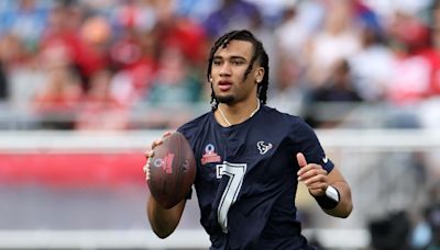 C.J. Stroud Joins Tom Brady, Travis Scott And Others Playing Beach Football