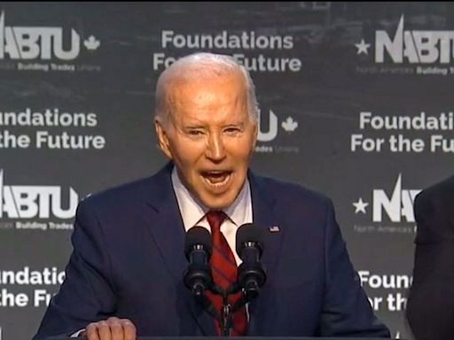 'It all went to his hair': Crowd roars with laughter at Biden's 'bleach' joke about Trump