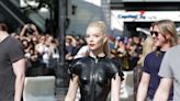 Anya Taylor-Joy Goes Full Dominatrix in a Sculpted Leather Minidress