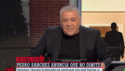 Así ha reaccionado Antonio García Ferreras en 'Al Rojo Vivo' al anuncio de Pedro Sánchez: "Vamos a ver..."