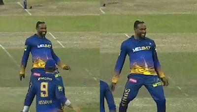 Video: Fabian Allen Shows His Dancing Skills After Dismissing Andre Fletcher During Kandy Falcons vs Jaffna Kings LPL 2024 Qualifier...