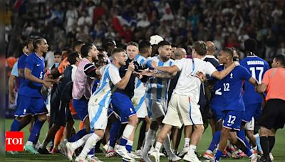 Paris Olympics: France knock Argentina out in men's football, ugly on-field scenes follow | Paris Olympics 2024 News - Times of India