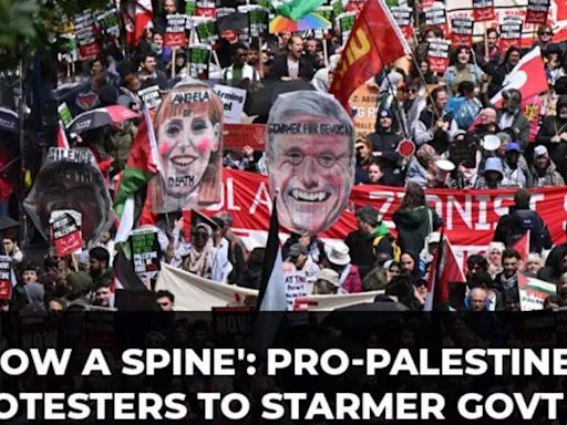 Gaza War: Pro-Palestinian protesters in London tell Starmer govt 'to grow spine'; Corbyn joins march