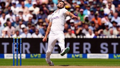 England’s Mark Wood clocks 97.1mph on day two against the West Indies