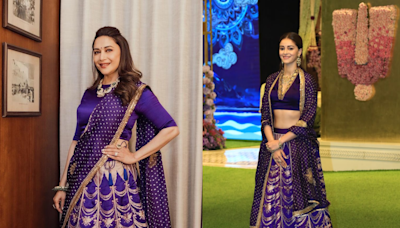 Ananya Panday And Madhuri Dixit Style The Same Raw Mango Lehenga In Two Different Ways; Who Wore It Better?