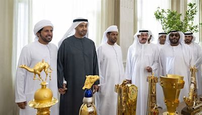 Mohamed Bin Zayed congratulates UAE Camel Racing Team for their achievements