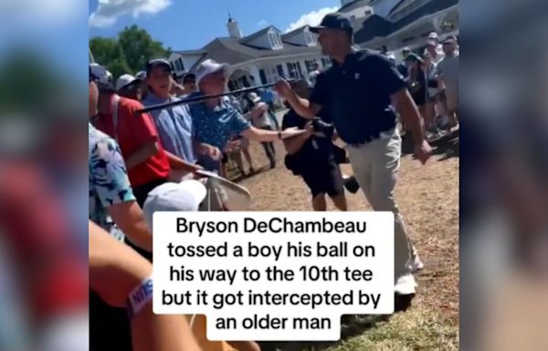 Golfer Bryson DeChambeau Steps In When Man Steals Ball From Kid