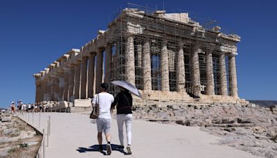 Greece shuts Acropolis again as extreme heat continues to bake country