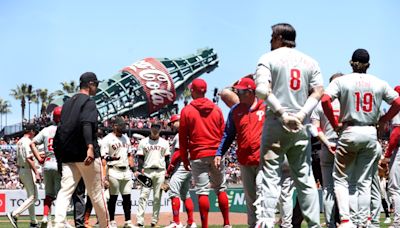 After benches clear, all fireworks work in Phillies’ favor to stave off SF Giants’ sweep