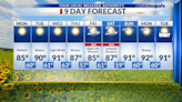 9 Day Forecast: Sunny skies, then slight chances of rain next weekend