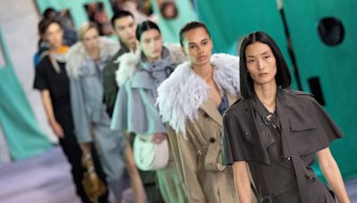 Burberry's Brings A Touch Of Drama To Its SS25 Show With Sparkle, Heeled Clogs And More