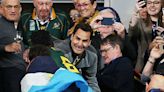 Roger Federer festejó con los Springboks campeones del mundo