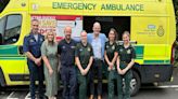 Former footballer visits ambulance staff who saved his life after cardiac arrest