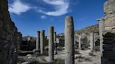 Ancient Greek sanctuary slowly sinks into the Aegean Sea