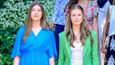 Princess Leonor of Spain and Infanta Sofia meet with young people